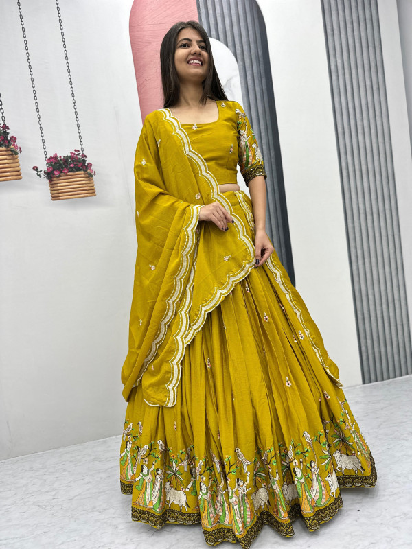 Pure Chinon Festival Lehenga Choli
